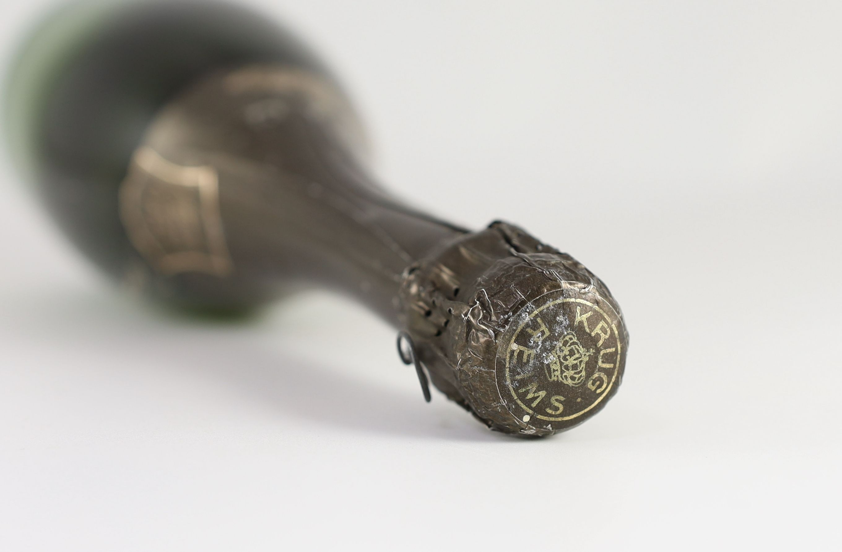 A bottle of Krug 1979 vintage champagne, 32cm high